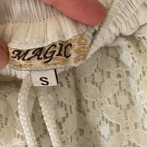 Vintage Y2K bohemian boho cream tiered lace maxi skirt size small - Picture 4 of 8